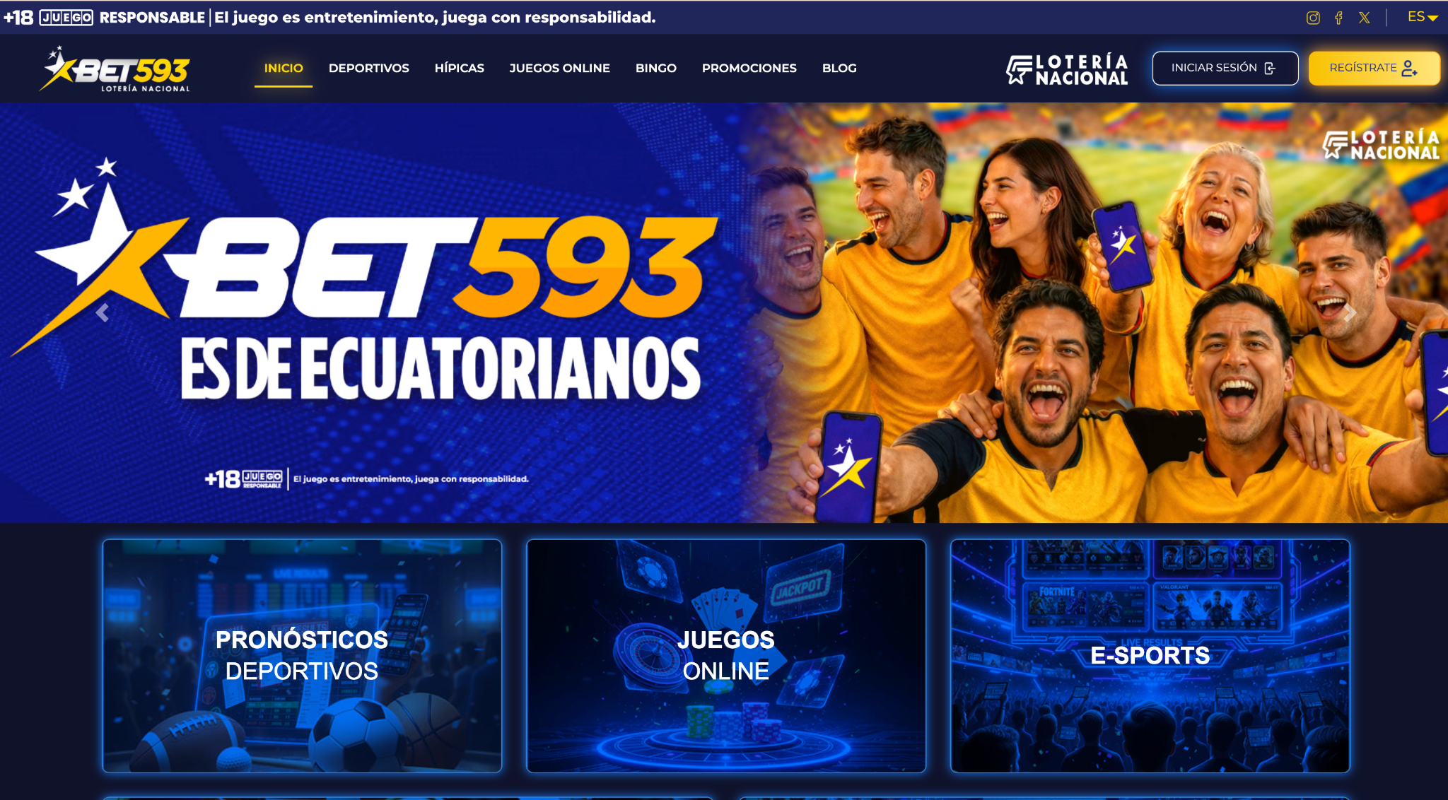 Plataforma Bet593 para usuarios de Ecuador