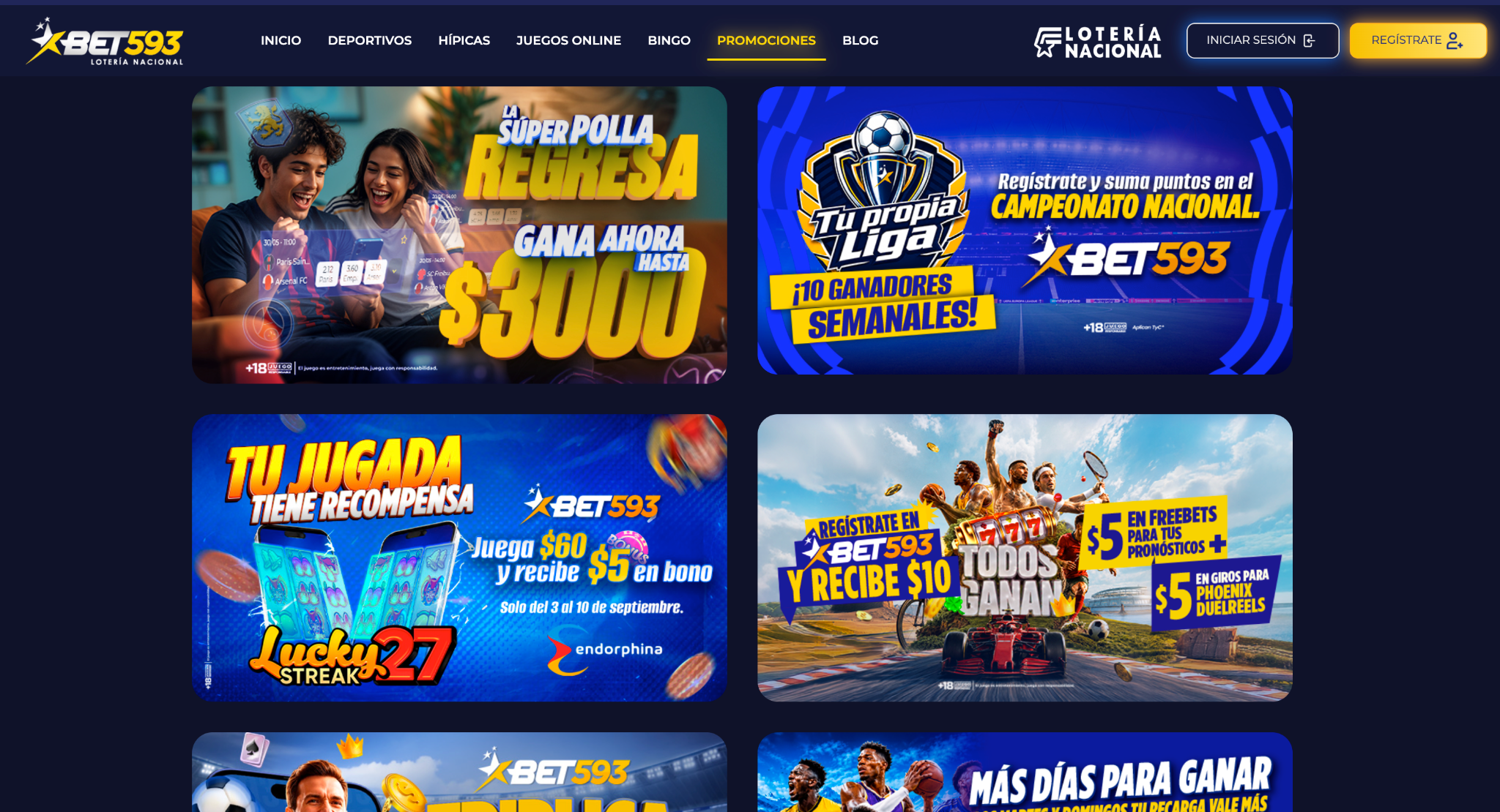 Promociones de Bet593 Ecuador